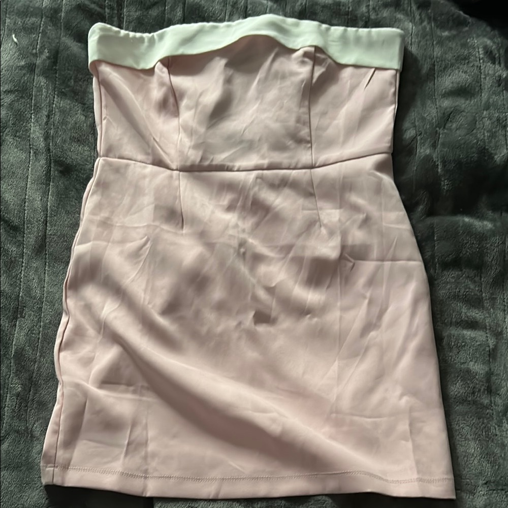 Elegant Pink Strapless Dress - Edikted